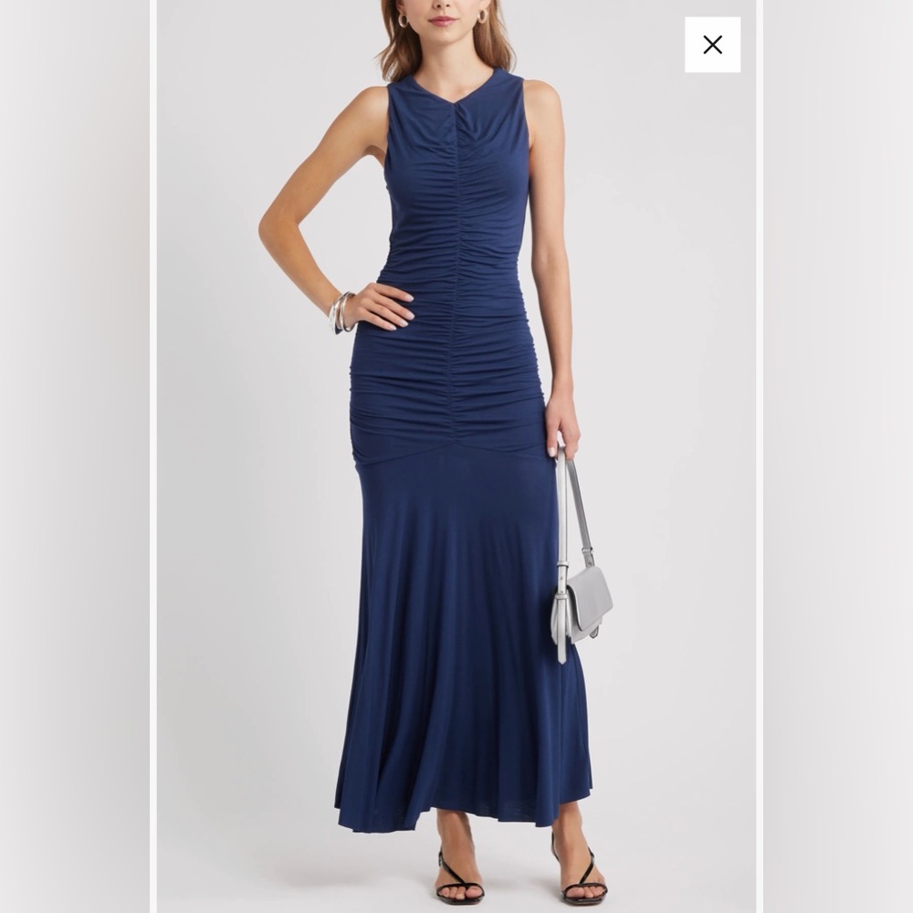 Open edit iris blue dress